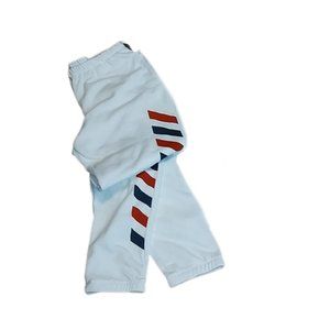 Grayson Threads Fleece Joggers with Red/Blue Graphic - White, New With Tags